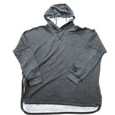 The North Face Women's Terry Pullover Hoodie Sze Medium Heather Gray Long Sleeve