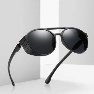 Men's Women Sunglasses Round Steam Punk Goggles Fashion Designer Lentes Gafas