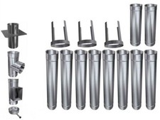 Edelstahl Schornstein Sanierung Kaminsanierung Bausatz einwandig Abgasrohr EW