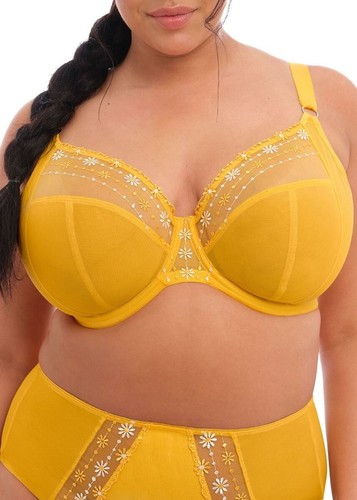 Elomi #8900 Matilda Yellow Underwire Plunge Side Support Bra - Daisy 42F UK
