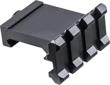Low Profile Tactical Picatinny/Weaver 90 Degree Angle Mount, 1.37" Long with 3 S