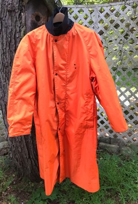 long orange raincoat