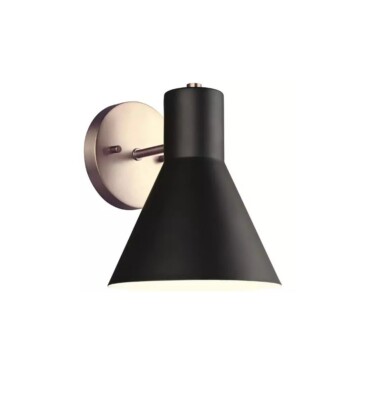 GENERATION LIGHTNING TOWNER WALL BATH SCONCE VANITY FIXTURE BLACK SATIN BRASS