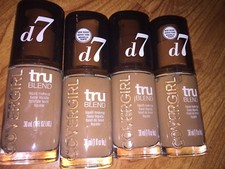 New Lot of 4 Covergirl Tru Blend Liquid Makeup Pump Foundation d7 Soft Sable