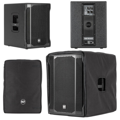 2x RCF SUB702AS-MK2 Active 12'' Compact Subwoofer 1400W + Covers