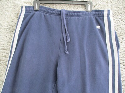 Vintage 90s Russell Athletic Blue Strip Made USA Sweatpants Mens