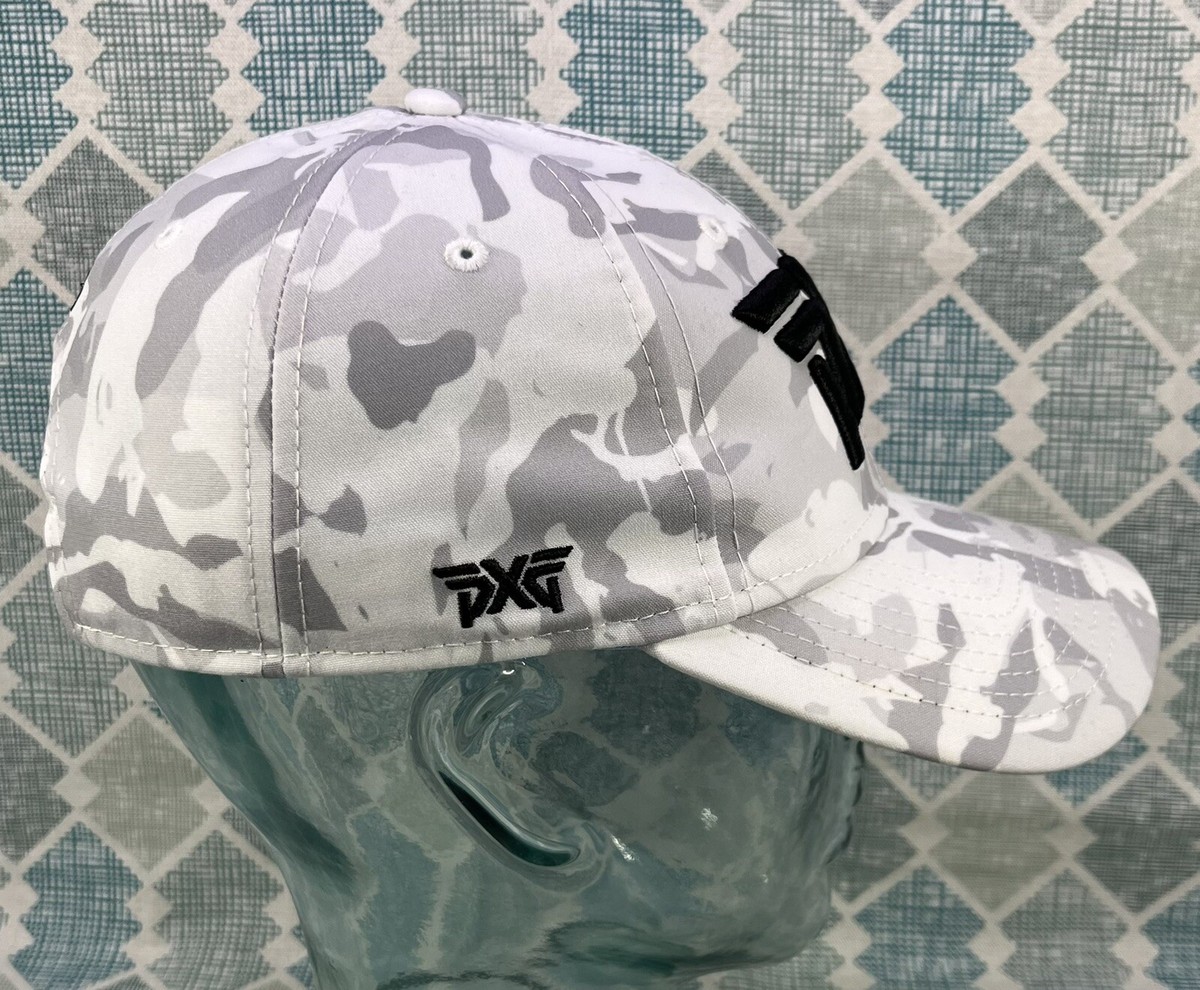 PXG NEW ERA 9FIFTYPXGロゴストラップバックキャップOSFM白 PXG Parsons White Camo New Era Hat 9Twenty Golf New Era