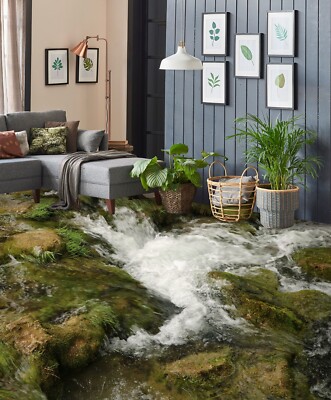 3D Rock Stream G4436 Floor WallPaper Murals Wall Print Decal AJ Coco 2024