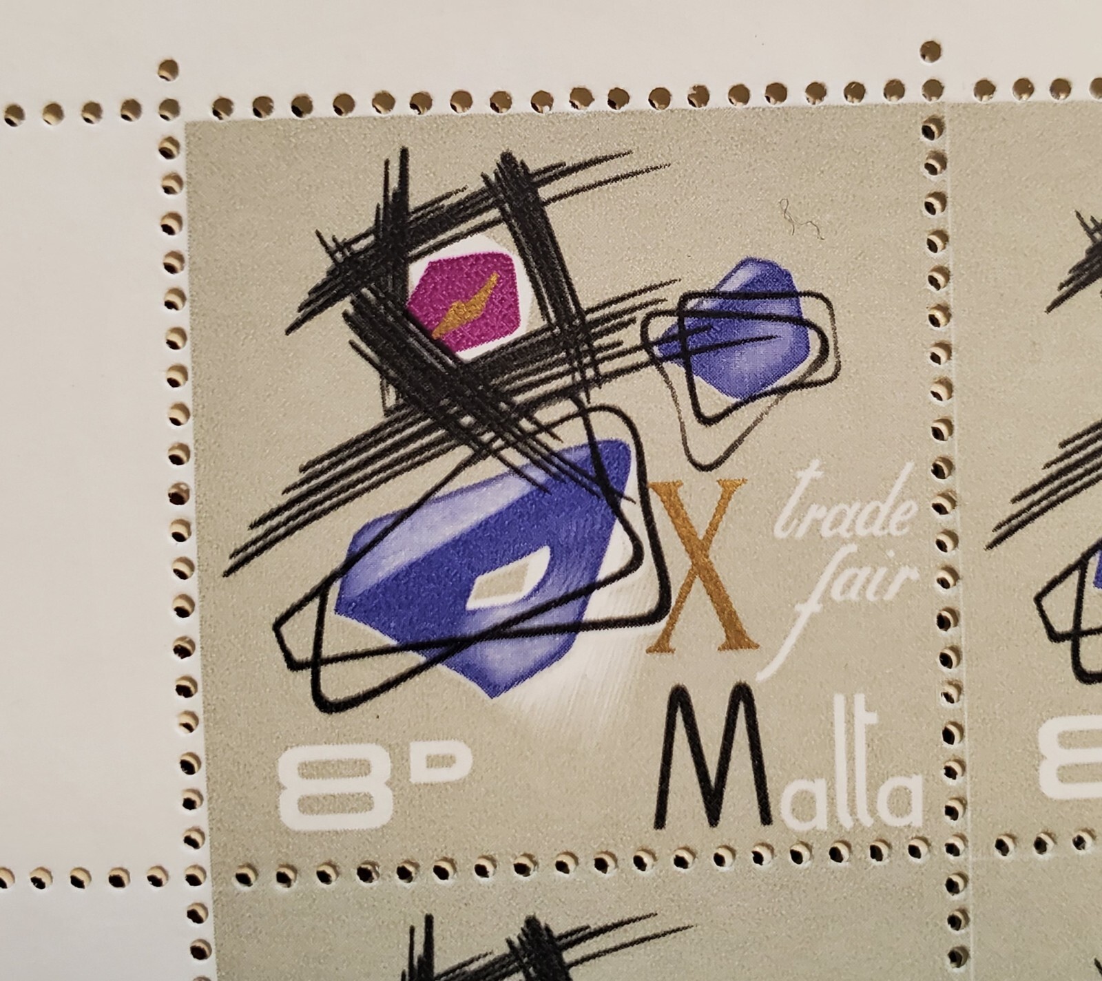 Malta 1966 Trade Fair stamps&nbsp; MNH SC 355-357 in folded sheets, 120 of each stamp