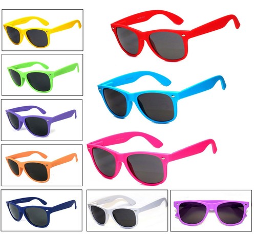 10 Paia Rétro Quadrato Gommato Colorati Telaio Uomo Occhiali da Sole Donna  UV400 | eBay