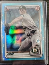 2020 BOWMAN SKY BLUE 1ST EDITION ROOKIE #BD-8 DANE ACKER OAKLAND ATHLETICS B