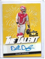 2020 Leaf Valiant DILLON DINGLER GOLD PRISMATIC AUTO RC #2/10 DETROIT TIGERS!