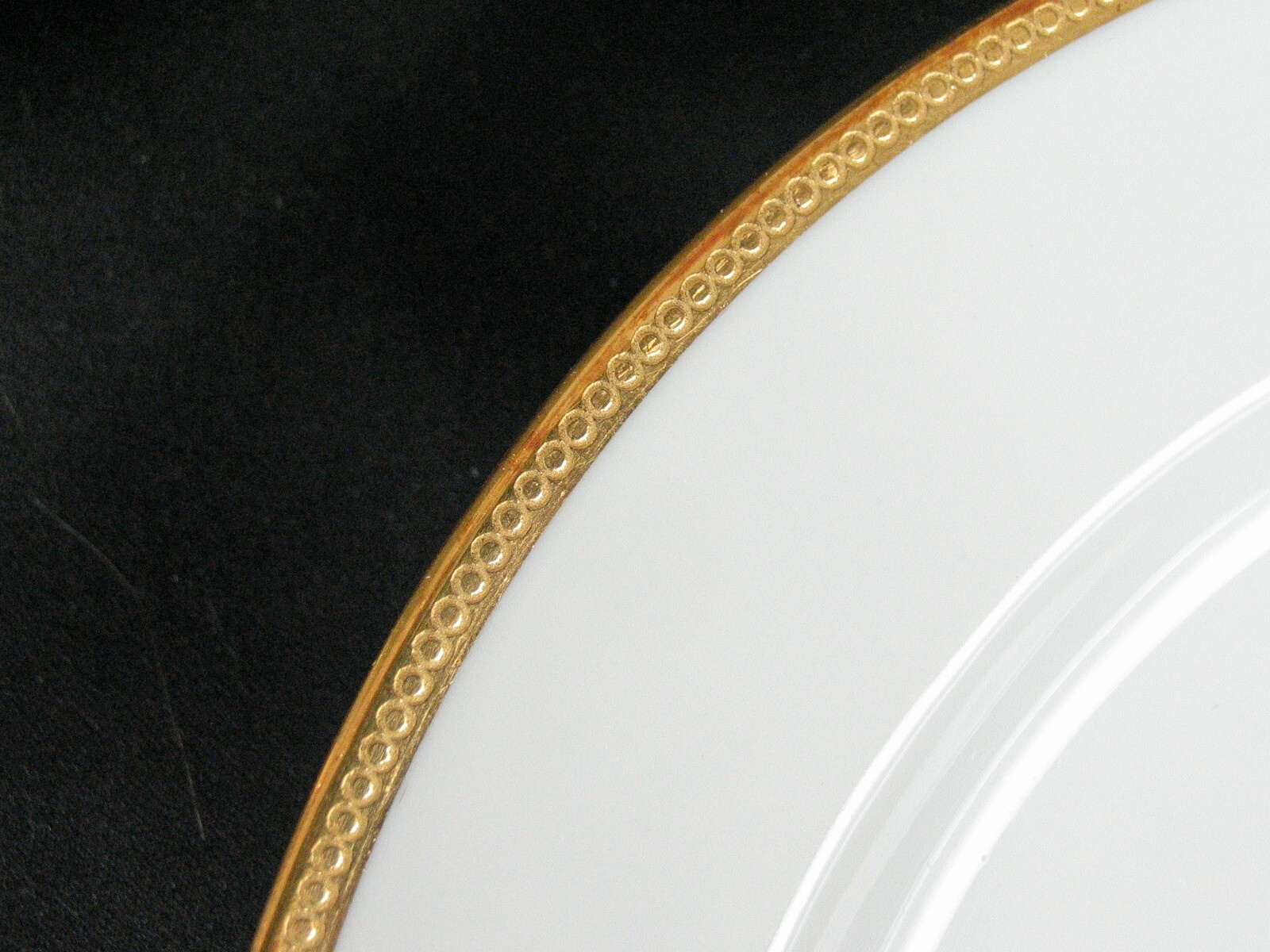 HAVILAND Limoges GOLD Encrusted Band White 16 Dinner Plates eBay