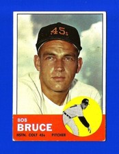1963 Topps SET BREAK #24 BOB BRUCE EXCELLENT+ HOUSTON COLTS (SB1)