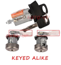 IGNITION SWITCH DOOR LOCK CYLINDER & 2 TUMBER BARREL SAME KEY MATECHED FOR FORD