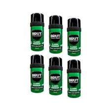 6 Pack - Brut Classic Scent Round Deodorant Stick, 2.5 Oz.