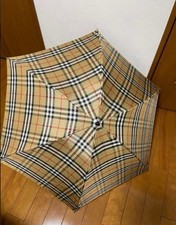 Burberry Nova Check Folding Umbrella New Old Stock Vintage Japan
