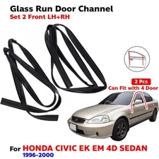 Glass Run Door Channel Front LH RH Fits Honda Civic EK 4D Sedan 96-00 df88