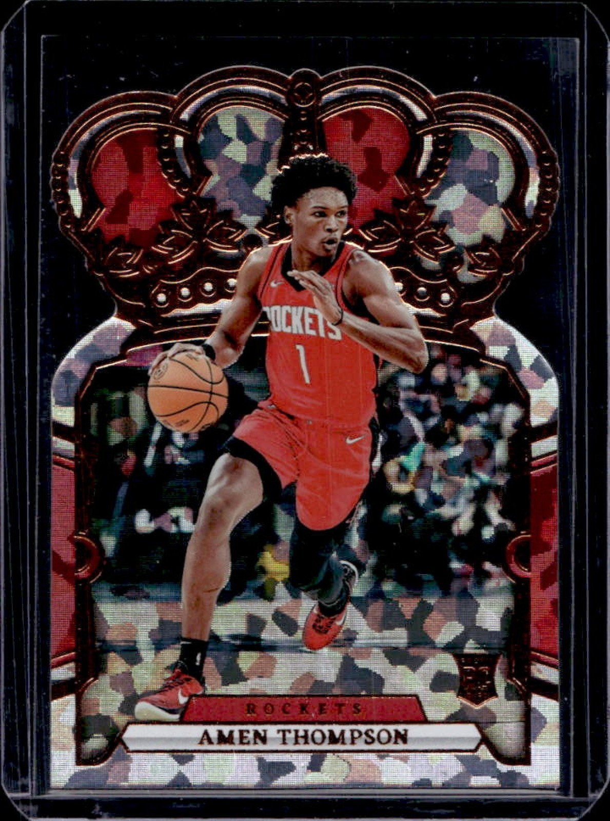 2023-24 Panini Crown Royale Amen Thompson Crystal Rookie RC #65 Rockets