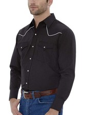 Men's Ely Cattleman Long Sleeve Western Snap Shirt with Contrast Piping