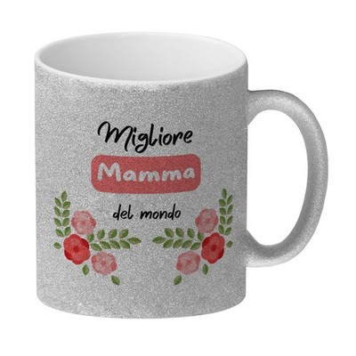 Migliore Mamma del mondo Glitzer-Kaffeebecher