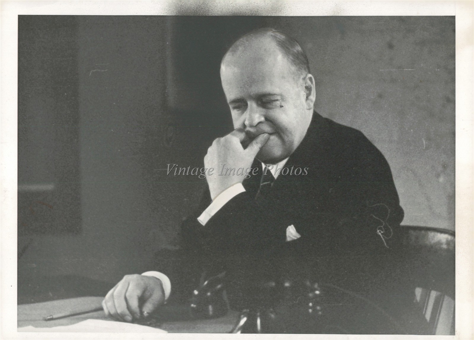 1935 Frank Walker Acme Newspapers Washington Thoughtful Man Photo 5X7