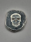 🔥 9Fine Mint 1/2 oz Hand Poured Skull .999 Fine Silver Collectible 💀