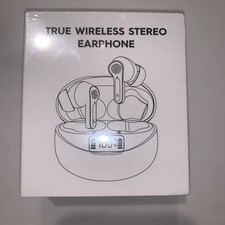 True Wireless Earbuds Bluetooth with Charging Case, New Sealed 