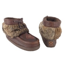 Manitobah Mukluks Keewatin Boots EU 40 US 9 Womens Brown Leather Fur $190