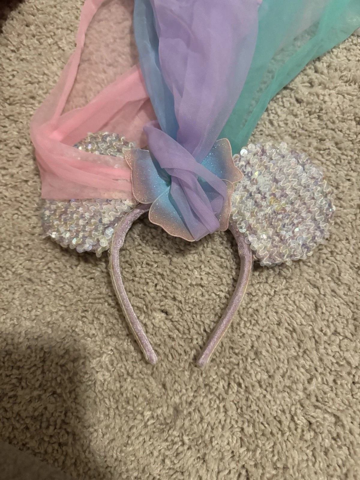 Disney Parks Fairy Butterfly Wings Tulle Mickey Minnie Ears Headband Tulle Kids