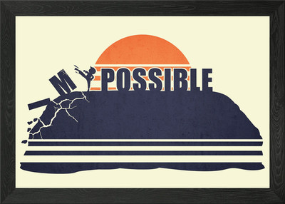 make it possible Framed Wall Art Poster Canvas Print Picture