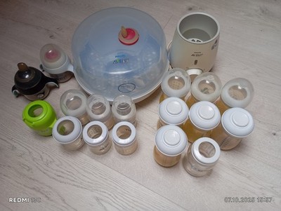20-teiliges Set bestehend Philips Avent Babyflaschen Vaporisator Flaschenwärmer 
