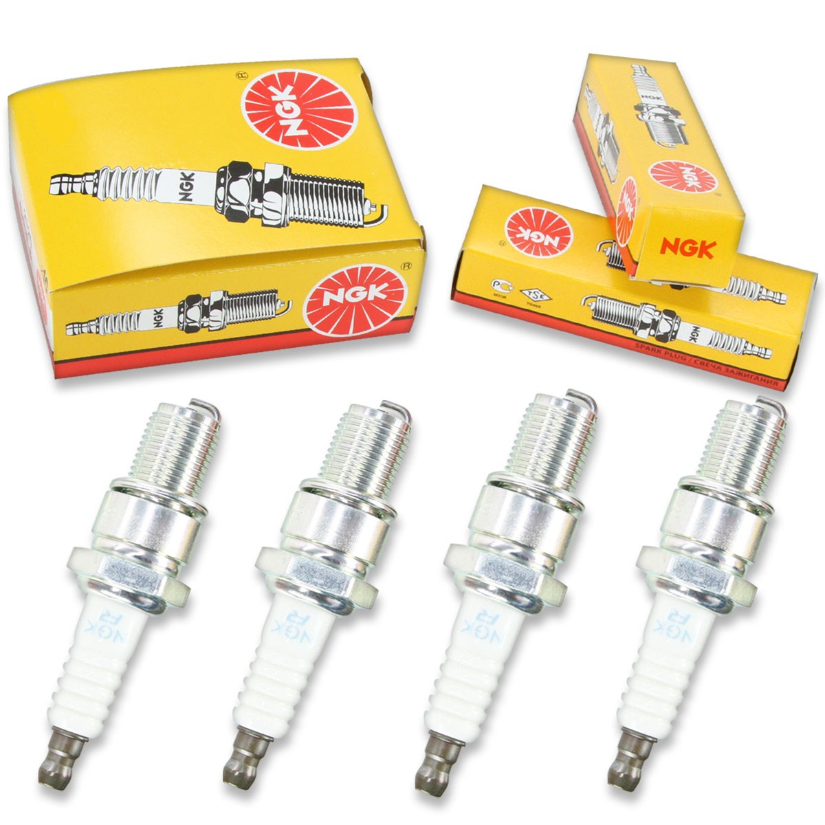 4pcs 1995 Ski-Doo Alpine II NGK Standard Spark Plugs 497cc 30ci Kit Set rw