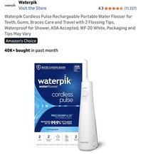 Waterpik Cordless Pearl Rechargeable Portable Water Flosser