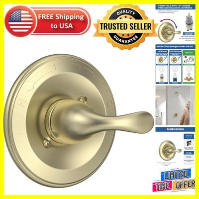 Champagne Bronze Shower Handle Trim Kit with Easy-Adjust Lever and Indicator