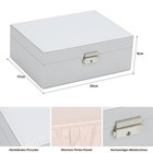 Schmuckkasten Schmuckkoffer Leder-Optik Schmuckschatulle Schmuckkasten Schwarz