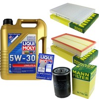 Mann Inspektionspaket 5L Liqui Moly Longlife 5W-30 FüR Audi A3 1.6 1.8 TT Skoda