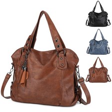Damen Handtasche Mittelgroß PU Leder Umhäng...