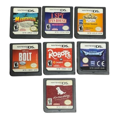 Nintendo DS Game Lot of 7 COD Bolt, I Spy, Robot, Suite Life, Madagascar