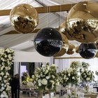 Yescom 2PCS 32" Big Shiny Inflatable Mirror Ball Giant Reusable Hanging Black — photo 3