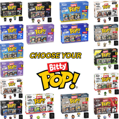 Funko Bitty POP! WÄHLEN SIE IHR EIGENES 4 VINYL FIGUREN PAKET STAR WARS MARVEL DISNEY