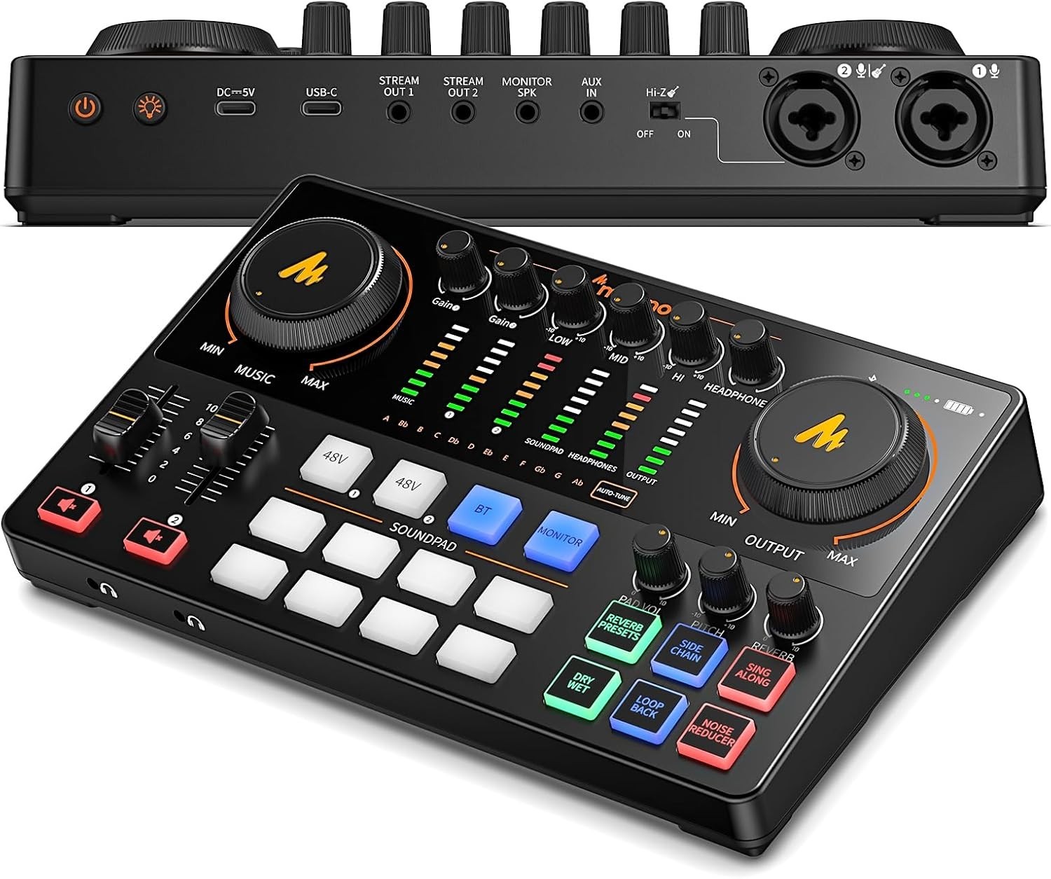 Bundle: Audio Interface Podcast Mixer With Dual Xlr I...
