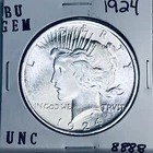 1924 P BU GEM PEACE SILVER DOLLAR UNC MS+++ U.S. MINT RARE COIN 8888