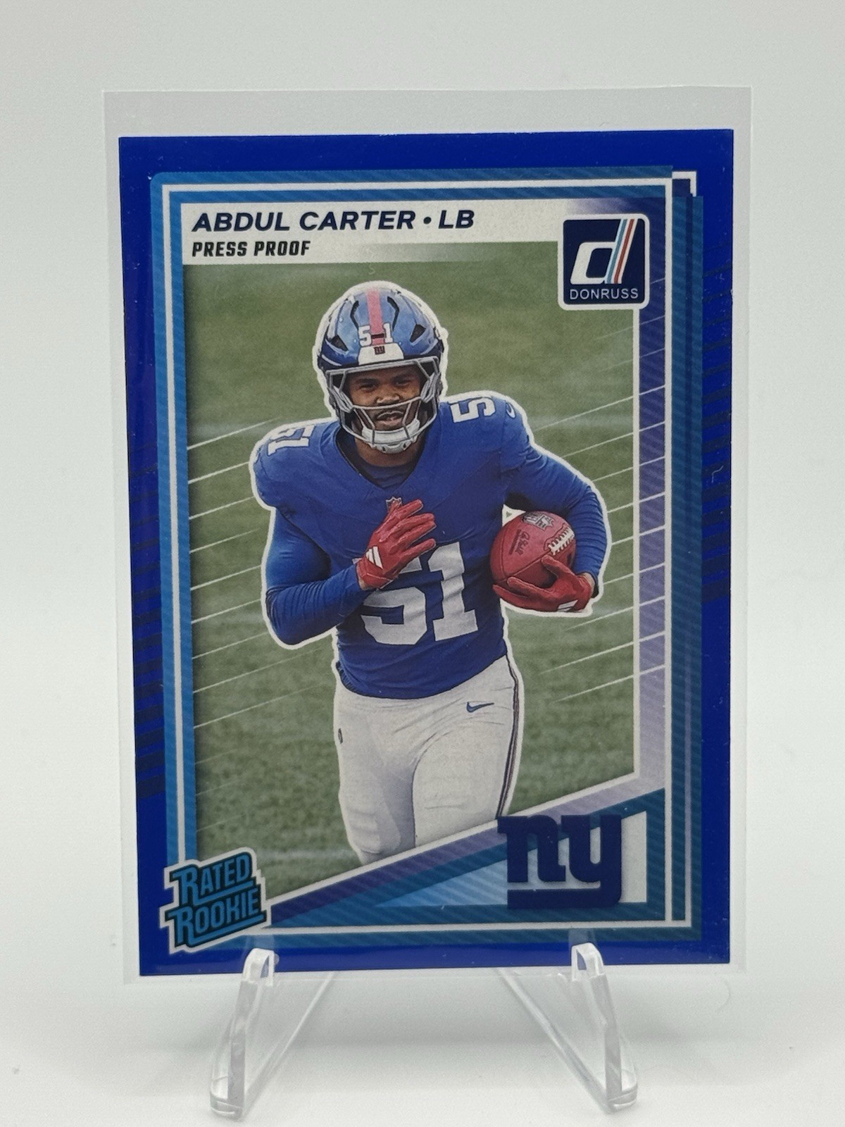 2025 Panini Donruss - Rated Rookie Abdul Carter #315 Press Proof Blue (RC)