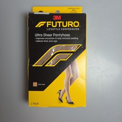 FUTURO Compression Ultra Sheer Pantyhose - Medium - Nude Color - Mild 8-15 mmHg