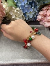 Festive Christmas Charm Bracelet   Red, Green...