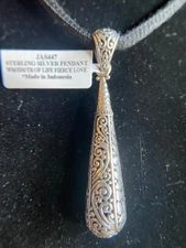 Sarda,Bali Handcrafted,Beautiful,Versatile,Sterling,3-D Pendant