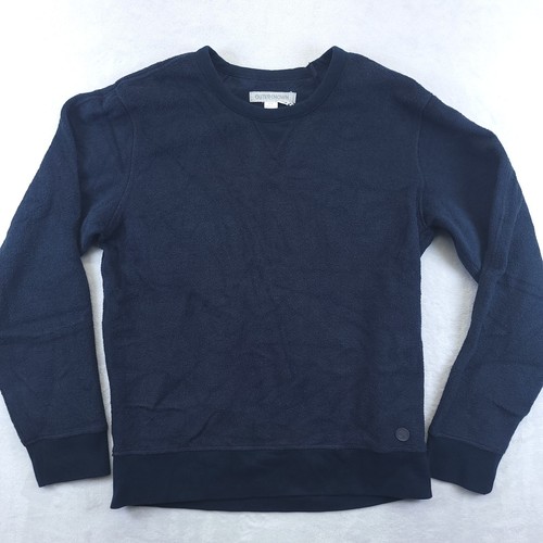Outerknown Organic Cotton Sweater Mens Size M Pullover Microfleece Blue Navy - Picture 1 of 6