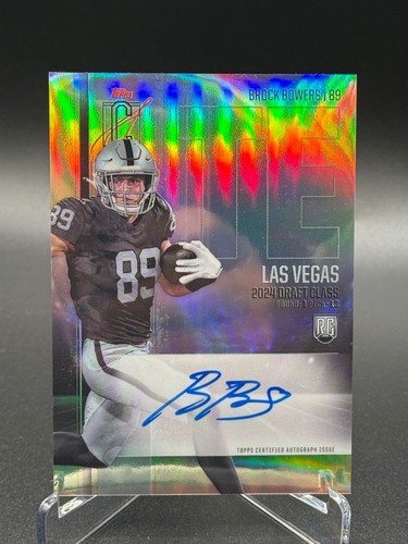 Brock Bowers #RCV-BB 2024 Topps Signature Class Rookie Chrome Variation card
