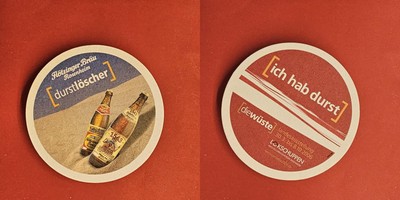 Flötzinger Bräu Rosenheim I'm thirsty brewery beer mat beer